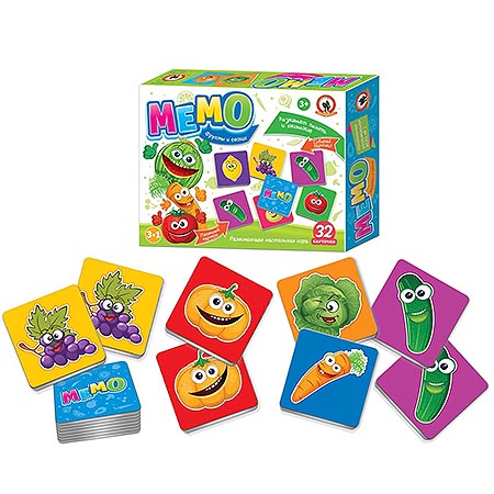 Игра настольная Мемо Фрукты и овощи