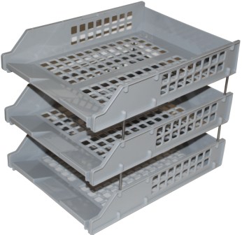 Лоток набор 3шт горизонт Серый на стержнях