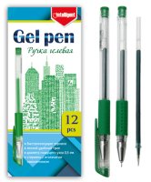 Ручка гель Intelligent  зелёная 0,5мм,  игольч. стержень