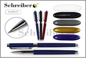 Ручка-роллер в футляре черная, метал. корпус