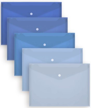 Папка-конверт кнопка А4 Оттенки синего