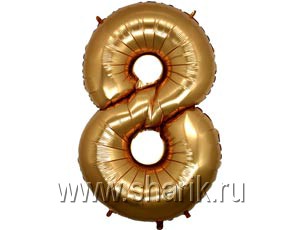 Шар возд. фольга цифра 40" 8 Gold