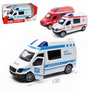 Автобус Мерседес Спринтер Спецслужб 12см металл, коробка