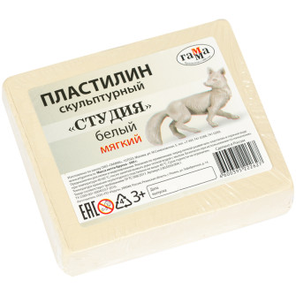 Пластилин  скульптурный 0,5кг Белый М v.1