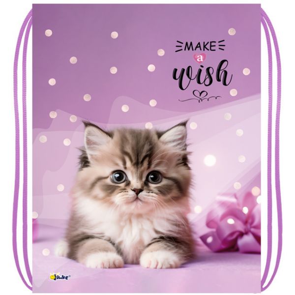 Мешок для обуви Котик в горошках,  370*470