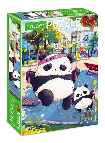 Пазлы 104 эл Плюшевые панды