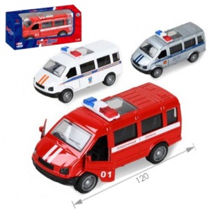 Автобус Газель Спецслужб 12см металл, коробка