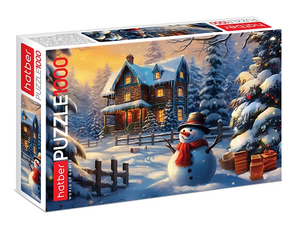 Пазлы 1000 эл Веселый снеговик