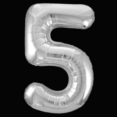 Шар возд. фольга цифра 40" 5 Silver
