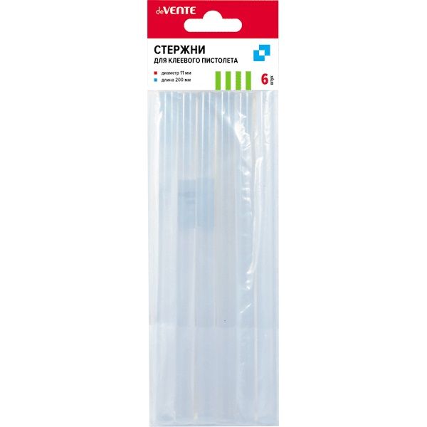 Сменные клеевые патроны 11*200мм 6шт. прозрачн.