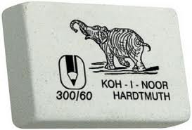 Ластик Hardtmuth (Elephant) Слон, белый 60шт