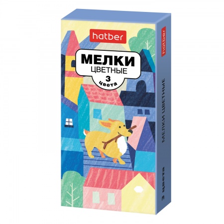 Мел цв. набор  3 цвета Городок