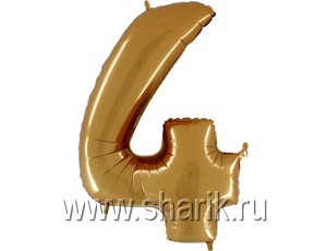 Шар возд. фольга цифра 40" 4 Gold
