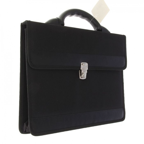 Портфель ткань 2отд. Приморск  Черный двунить комбинир.