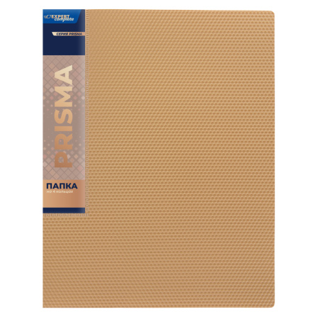 Папка с 4-мя кольцами 25мм Prisma золотой 3D