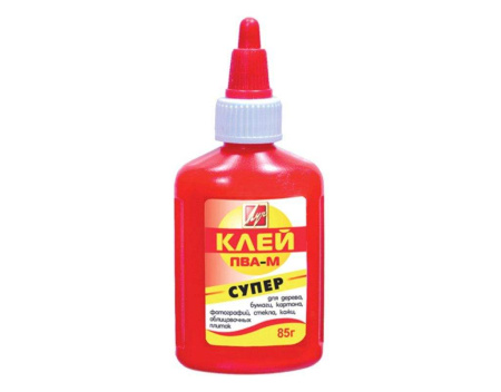 Клей ПВА   85гр. Супер (красный флакон) морозостойкий