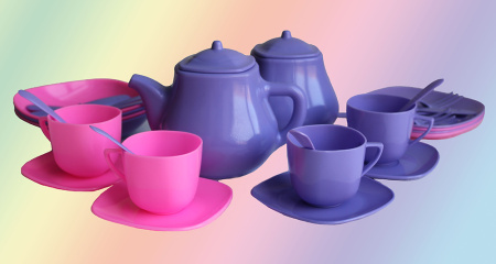 Детский кухонный набор "Мальвина" в сумке ПВХ  34 предмета