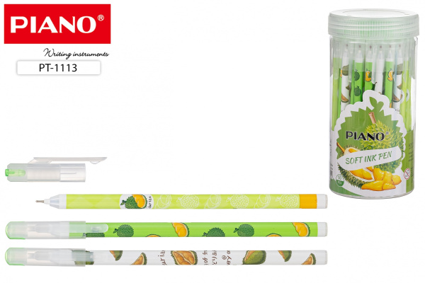 Ручка шарик. Piano Дуриан одноразовая, 0,6мм, синяя, масл.осн.