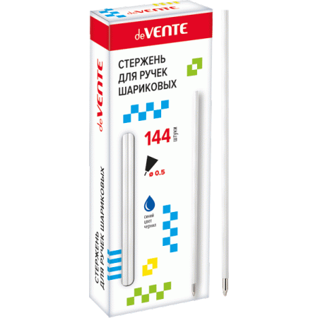 Стержень шарик. синий 142мм длинный 0.5мм Crocus АРОМАТ