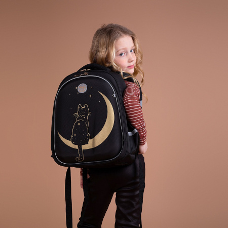 Рюкзак 28*36*20см Черная кошка, черный, жест спинка