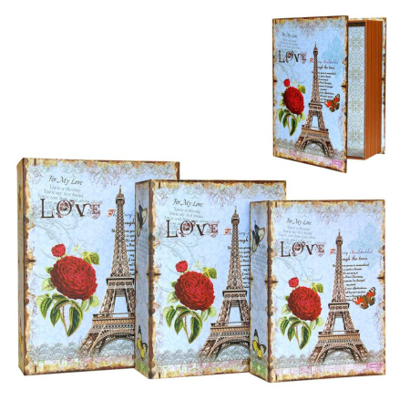Коробка подарочная Прямоугольная  3в1 (29,26,23) Париж