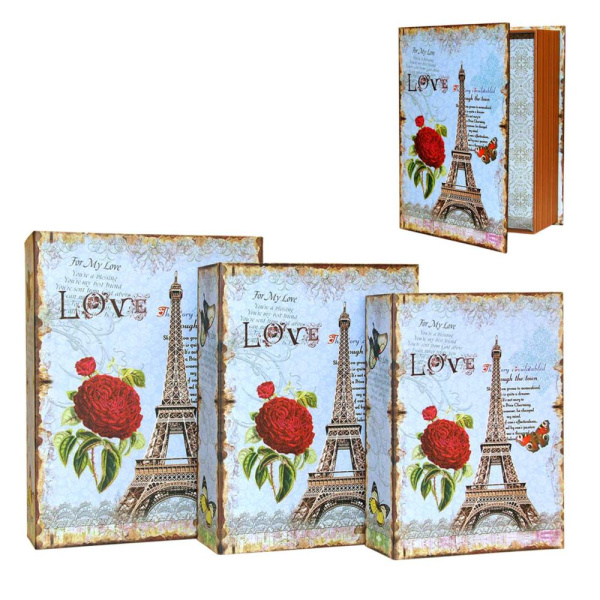Коробка подарочная Прямоугольная  3в1 (29,26,23) Париж