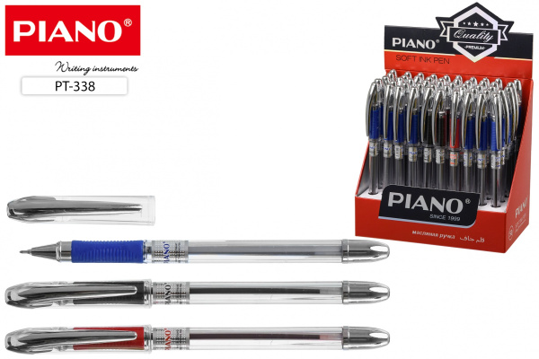 Ручка шарик. Piano маслян. осн., игольчатый нак(35син+10чёр+5кр)