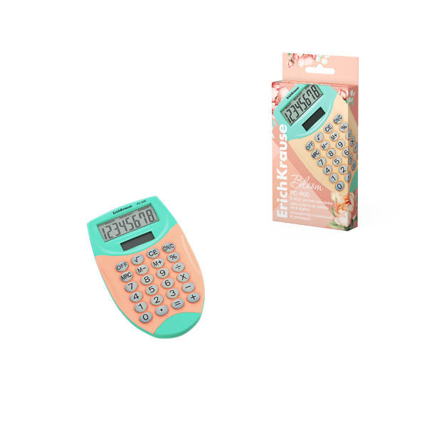 Калькулятор  карман.  8разр  PC-900 Pastel Bloom