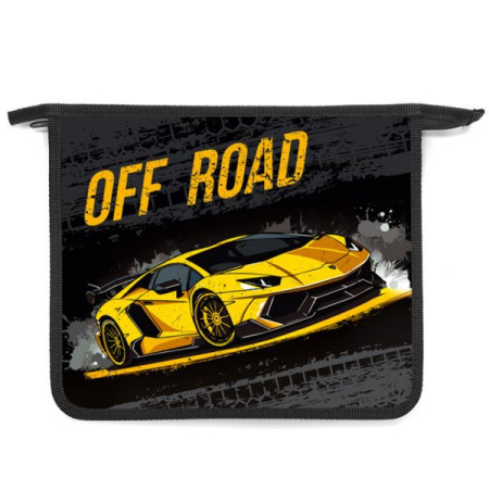 Папка д/тетр  А5  на молнии  Спорткар жёлтый