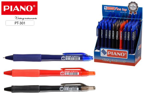 Ручка шарик.авт. Piano масл.осн., син.корпус (35-син,10-чер,5-кр)