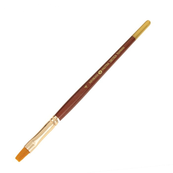 Кисть синтетика  № 4 (7мм)  Decola плоская