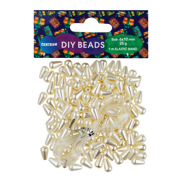 Бусины жемчужные 6*10мм, акрил