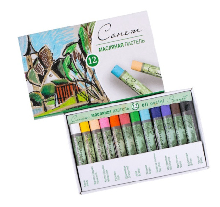 Мелки Пастель Сонет 12цв. маслян.