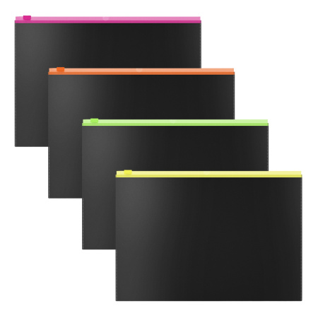 Папка на молнии B5 Matt Accent ассорти