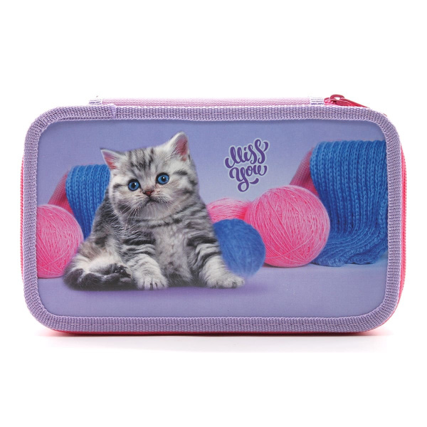 Пенал 3отд/д Котёнок с клубком