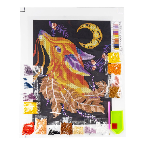 Алмазная мозаика частичная 30*40см Лиса