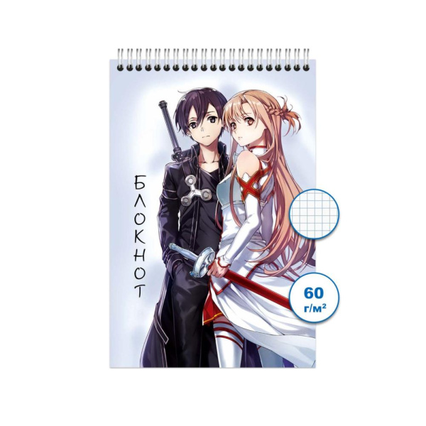 Блокнот/гребень  А6  48л Аниме