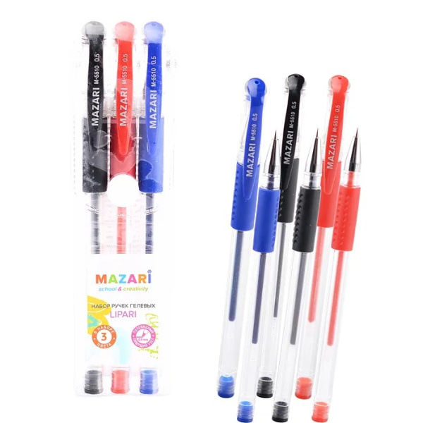 Набор гелевых ручек  3цв. Lipari