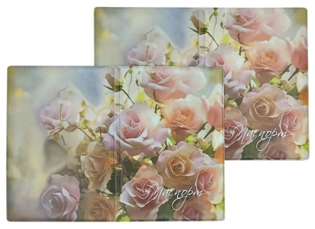 Обложка/паспорта ПВХ Утренняя роза
