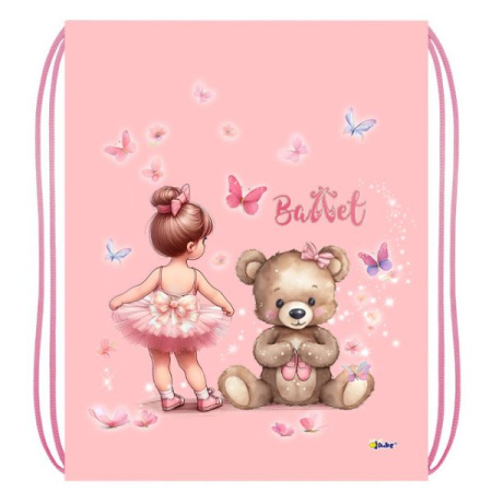 Мешок для обуви Балеринка с мишкой 33*42см