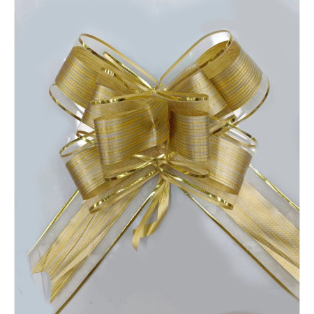 Бант упаковочный 50мм Бабочка золотой