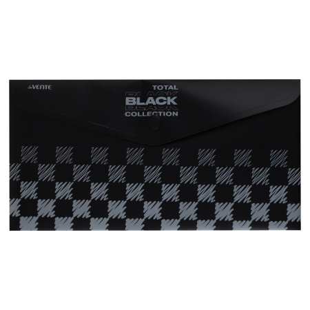 Папка-конверт кнопка Travel-size Total Black