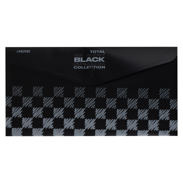 Папка-конверт кнопка Travel-size Total Black