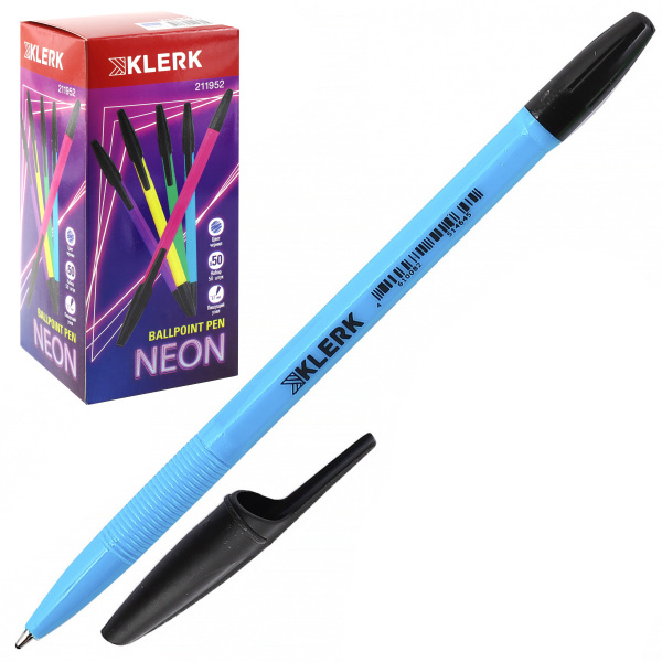 Ручка шарик. Neon 0,7мм синяя, 5 видов