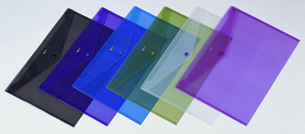 Папка-конверт кнопка А3 ассорти