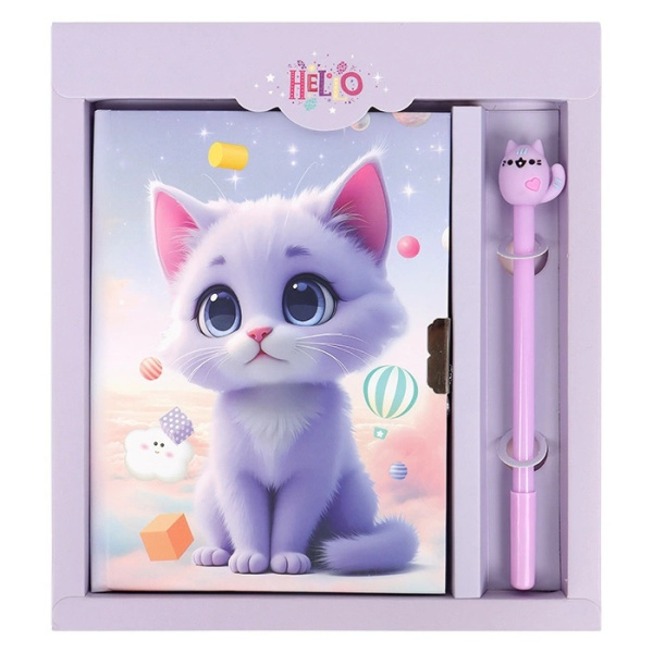 Блокнот подарочный А5 на замочке, ручка