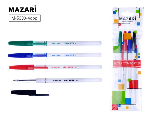 Набор шариковых ручек 4цв. Galanta