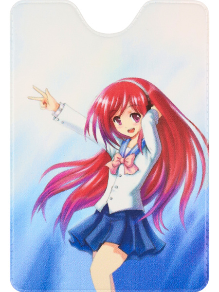 Обложка на пропуск/проездной "Школьница" ОП-1277