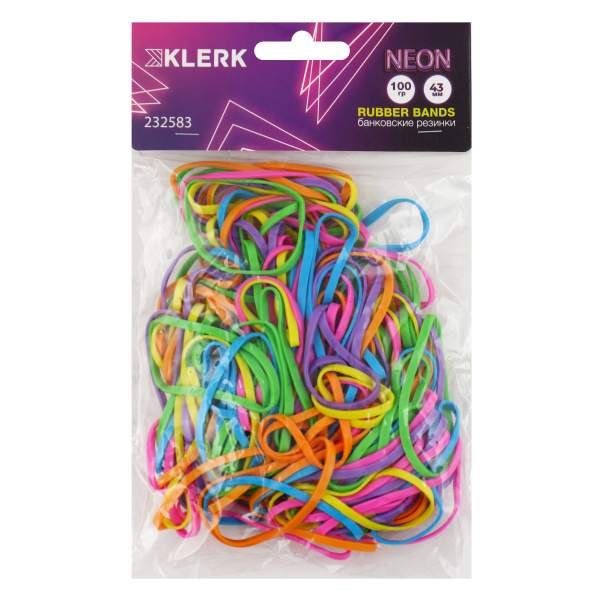 Банковские резинки 100гр. d43мм Neon