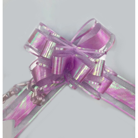 Бант упаковочный 50мм Бабочка сиреневый